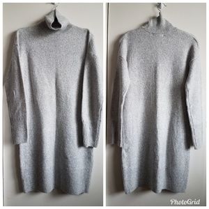 Mock turtleneck knit dress